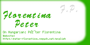 florentina peter business card